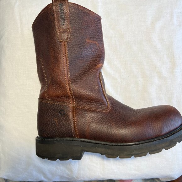 Wolverine Mens Steel Toe Boots Size 10 Leather Upper - Picture 3 of 10